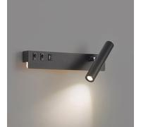 LED Spotlight, Rotating Bedside Wall Sconces LED Wall Lamp with USB Port/Switch, 3 Color Mode Wall Spot Lights Night Fixture for Bedroom Living Room Hotel, 7W+3W