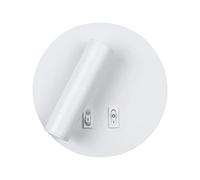 LED Spotlight, Round Reading Lamp Wall Mount Embedded LED Wall Light with 2 Switch, 3W Adjust Bedside + 7W Background Wall Lamp, Night Lights Acrylic Wall Sconce Bedroom