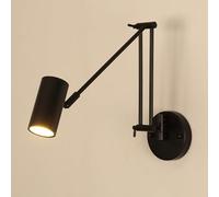 LED Spotlight, Swing Arm Wall Sconce Adjustable Wall Mount Reading Light Bedside Wall Lamp Focus Hardwired Sconces Bedroom Headboard Wall Lights Wall Lamps for Study Read