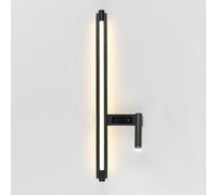 LED Spotlight, Ultra-Thin Linear Metal Wall Sconce, 12W Dimmable LED Wall Lamp with Touch Switch, Adjustable Bedside Reading, Wall Lights for Bedroom, Living Room