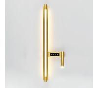 LED Spotlight, Ultra-Thin Linear Metal Wall Sconce, 12W Dimmable LED Wall Lamp with Touch Switch, Adjustable Bedside Reading, Wall Lights for Bedroom, Living Room