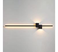 LED Spotlight, Ultra-Thin Linear Wall Light, Black Metal Strip Wall Lamp with Up And Down Lighting, LED Wall Sconce - 3000K, Bedside Decorative Wall Lights, Wall Lamps