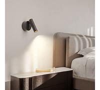 LED Spotlight, Wall Mount Reading Light Bedside Rotating Hardboard LED Wall Sconce with Switch, Adjustable Matte Hotel Bedroom Living Room Hallway Decor Wall Lamp 3000K 5W