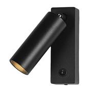 LED Spotlight, Wall Mounted Reading Light with Switch, 3W LED Headboard Lamp, Hardwired Accent Lighting Adjustable, Directal for Bedroom Gallery Hallway (Black 6000K)