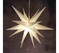 LED Stern Plastica Bianca Ø58cm LED Bianco Caldo Leuchtdeko Natale Luci Natale
