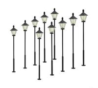 LED Street Lamps 55mm for Model Railway 3V-12V | 55mm height, per 3v-12V compatible, pre-wired LEDs, realistic street look, model railway essential