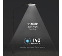 V-TAC PRO Armatura Stradale LED Chip Samsung Classe II 100W 140LM/W Colore Grigio 5700K Dimmerabile