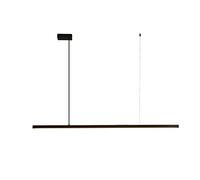 LED Strip Light Fixture Chandelier 3 Colors Dimmable Linear Pendant Lighting Hanging Brushed Brass Finish, Dining Table Kitchen Island Ceiling Fixtures