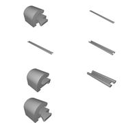 LED Strip Support Kit Compatible with HDX Metal Shelving - Full Lighting System