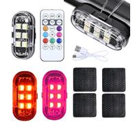 LED Strobe Lights - ABS, Remote Control 8 Color Lighting, Wireless Rechargeable Kit | Motorcycle Warning Lamp, Vehicle Decor Lights For Truck, SUV, RV, Aircraft, Drone, Outdoor Club Party Use