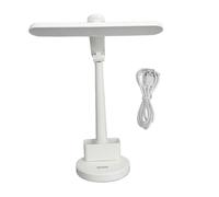 LED Table Lamp ABS 360 Degree Rotation Foldable USB Eye Caring Dimmable Reading Lamp with Pen Holder for Bedroom Office Dorm Work Study