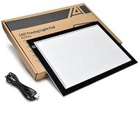 LED Tavoletta Luminosa, A4 Ultra Sottile Lavagna Luminosa Light Board Tavolette Disegno per Drawing Sketching, Dimmable Tracing Pad USB per Gli Artisti, 47 * 34,5 * 0,5 cm (A3 con scala)