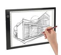 LED Tavoletta Luminosa, A4 Ultra Sottile Lavagna Luminosa Light Board Tavolette Disegno per Drawing Sketching, Dimmable Tracing Pad USB per Gli Artisti, 35,5 * 23,5 * 0,4 cm (A4 con scala)