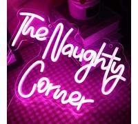 Led "The Naughty Corner" Segno neon Lettere Alimentato USB Luci al neon per la stanza Home Bar Art Decorazione della parete Finestra del partito Soggiorno Decor Regalo di Natale (rosa)
