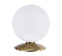 LED Tischleuchte Vetro Sfera Camera Ottone Antico 17,5 CM Tavolo Dimmerabile