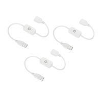 LED Touch Inline Dimmer 5V 3A USB Corda Tattile Interruttore Controll,Bianco,3pz