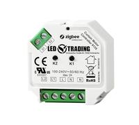 LED TRADING ZigBee SR-ZG9080A - Attuatore per tapparelle da incasso per Hue | Viene rilevata come lampada, quindi controllabile tramite Hue, Alexa, Z2M e ZHA, due ingressi a pulsante, max. 2 A
