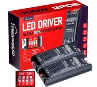 LED Transformer Dimmerabile 24V 100W 4.16A 2PCS Alimentatore stabilizzato switching Trasformatore AC 220v 12v DC Striscia slim faretti Driver alimentatori trasformatori Strisce trafo Luci Power Supply