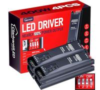 LED Transformer Dimmerabile 24V 400W 16.66A 4PCS Alimentatore stabilizzato switching Trasformatore AC220v 12v DC Striscia slim faretti Driver alimentatori trasformatori Strisce trafo Luci Power Supply