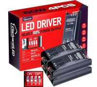 LED Transformer Dimmerabile 24V 60W 2.5A 4PCS Alimentatore stabilizzato switching Trasformatore AC 220v 12v DC Striscia slim faretti Driver alimentatori trasformatori Strisce trafo Luci Power Supply