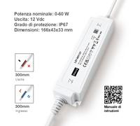 LED Trasformatore 12V 6W - 100W IP67 Impermeabile LED Driver Alimentatore Trafo