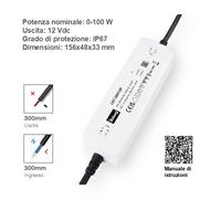 LED Trasformatore 12V 6W - 100W IP67 Impermeabile LED Driver Alimentatore Trafo