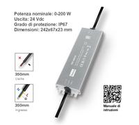 LED Trasformatore 24V 6W - 500W IP67 Impermeabile LED Driver Alimentatore