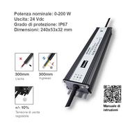 LED Trasformatore 24V 6W - 500W IP67 Impermeabile LED Driver Alimentatore