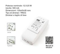 LED Trasformatore Dimmerabile 350mA 500mA 700mA 900mA 1050mA 12W 25W 40W IP20