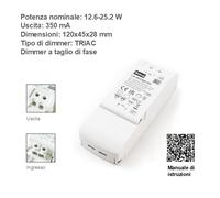 LED Trasformatore Dimmerabile 350mA 500mA 700mA 900mA 1050mA 12W 25W 40W IP20