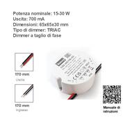 LED Trasformatore Dimmerabile Impermeabile IP65 350mA 500mA 700mA 4W 10W 15W