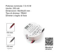 LED Trasformatore Dimmerabile Impermeabile IP65 350mA 500mA 700mA 4W 10W 15W