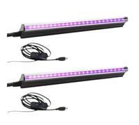 LED UV Blacklight Light Bar Stage Stage Blacklight tubo portatile UV Light Fluorescenza Rilevamento Plug e gioco di club per club bar KTV 2 pacchetti di club (2 pacchetti)