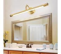 Led V-intage Retro Bathroom Wall Light Brass Waterproof Mirror Lamp Bath Adjustable Front Makeup Lights, Retrò