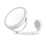 LED Vanity Makeup Mirror - Wall Mounted 5X Magnifying Mirror, Double Sided | Rechargeable Touch Control Beauty ?irror, Three Color Lighting 360 Degree Rotating Cosmetic M?irror for Bathroom Makeup Use