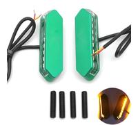 LED Verde Specchio Blocco Spento Base Piastra Per Kawasaki 13-17 Ninja