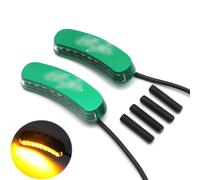 LED Verde Specchio Blocco Spento Base Piastre Per 2011-2015 Kawasaki Ninja