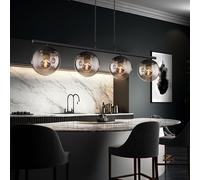 LED Vetro Sfera Appesa Luce Nero Opaco Lampada Design Filamento Coprire Pendolo