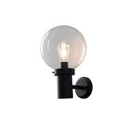 Led Wall Light Balcony Black Iron Outdoor Wall Sconce With Spherical Glass Lampshade Ip55 Waterproof Wall Lanterns Exterior Staircase Patio Light Outdoor Garden Patio Light E27 Wall Lights/20*28*40Cm