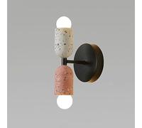 LED Wall Light, Indoor Strip up And Down LED Wall Sconce Cylinder Vanity Lights for Bathroom Cement Concrete Bedside Wall Mounted Lamp for Bedroom Hallway Corridor/