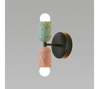 LED Wall Light, Indoor Strip up And Down LED Wall Sconce Cylinder Vanity Lights for Bathroom Cement Concrete Bedside Wall Mounted Lamp for Bedroom Hallway Corridor/