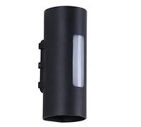 LED Wall Light Outdoor Modern Nordic Style Indoor Wall Lamps Living Room Porch Garden Lamp (Color : Black 光源 Light Source Color : Warm White)
