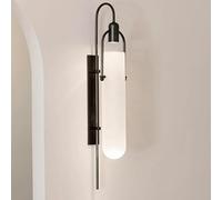 LED Wall Light, Wall Sconce Lighting W/Clear Glass Lampshade, Iron Art Wall Mount Lamp LED Light Source for Mirror Hallway Kitchen Living Room(65Cm)/One Color/80c