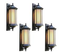 LED Wall Light, Wall Sconce Outdoor Wall Lantern Lamp 60cm Porch Entrance Lighting Matte Black Wall Mount Light for Balcony Courtyard Garden