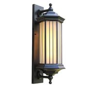 LED Wall Light, Wall Sconce Outdoor Wall Lantern Lamp 60cm Porch Entrance Lighting Matte Black Wall Mount Light for Balcony Courtyard Garden