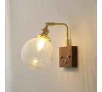 LED Wall Light, Wall Sconce Wall Mount Light Adjustable Bedside Vintage Globe Glass Headboard Lamps Indoor for Living Room Bedroom Study/A/B