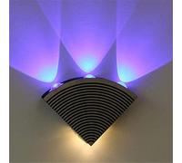 LED Wall Sconce Fan Shape Indoor Up and Down Wall Lighting Fixtures Wall Wash Lights for Living Room Bedroom Bar Hallway Corridor Bar Club Neon Light 4W 7 Colors Blue