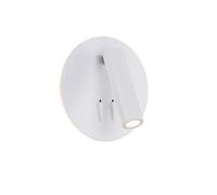 LED Wandleuchte Alluminio Interruttore Bianco Ø14 CM 3000 K Parete Diretto