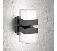 LED Wandleuchte Esterni Nero Angolare Up Down IP54 Moderno Casa Attacco Giardino [EEK: G]