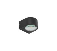 LED Wandleuchte Esterno Up Down Nero Alluminio Vetro H: 6 CM IP54 Cortile Parete [EEK: C]